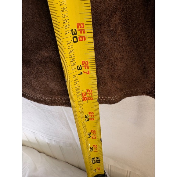 Wilsons Leather Maxima Brown Suede Belted Trench Coat Jacket Womens Medium - Picture 2 of 10